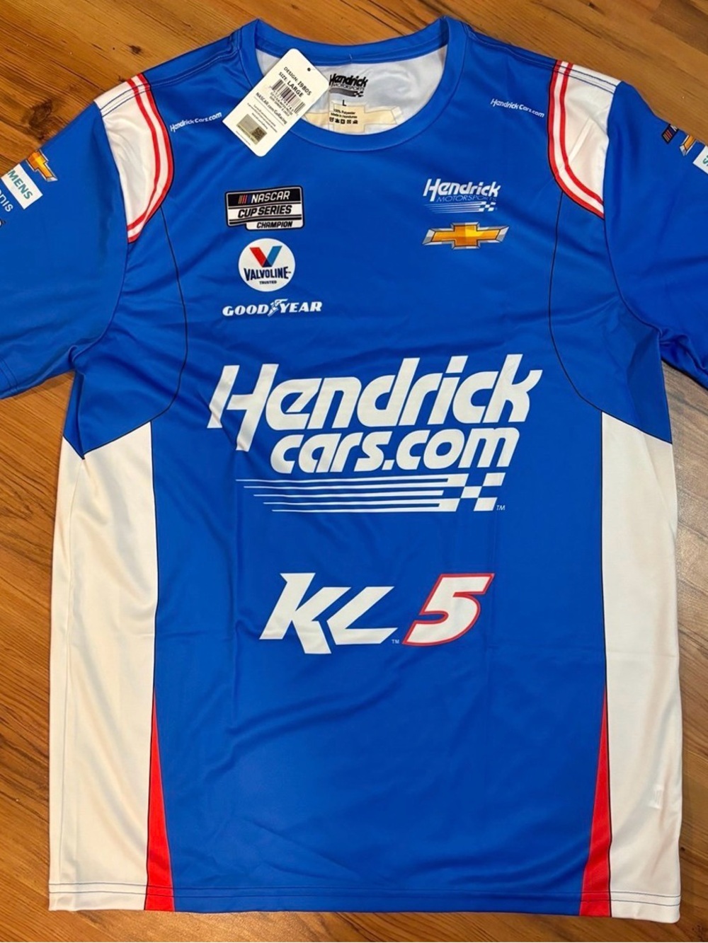 Kyle Larson 2025 Checkered Flag #5 Hendrickcars.com Pit Uniform Tee XL